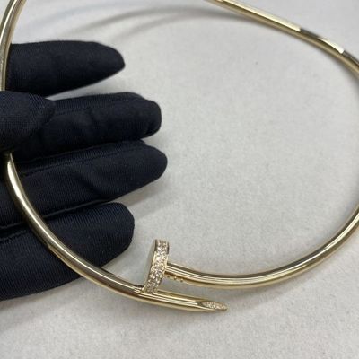 4.5mm Cartier Juste Un Clou 18k gouden halsketting met diamant hanger 18k gouden accessoires