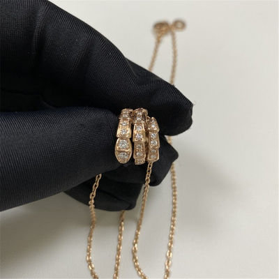 Rozengoud Replica 18k gouden halskettingen Bulgari Serpenti Viper halskettingen