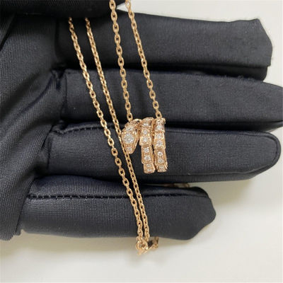 Rozengoud Replica 18k gouden halskettingen Bulgari Serpenti Viper halskettingen