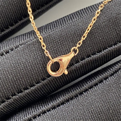 Replica 18k gouden halskettingen Roosgoud Onyx Diamant XS Model Amulet De Cartier Halskettingen