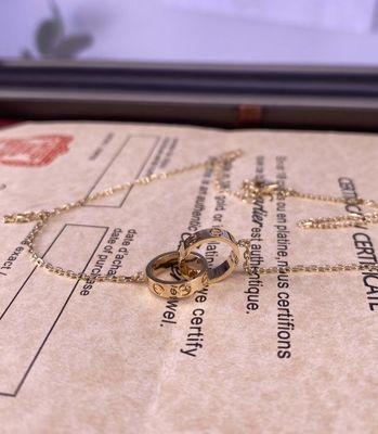 440mm Pure 18K Love Gold Necklace Gele Gouden Necklace 18K Juwelen