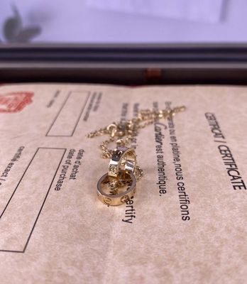 440mm Pure 18K Love Gold Necklace Gele Gouden Necklace 18K Juwelen