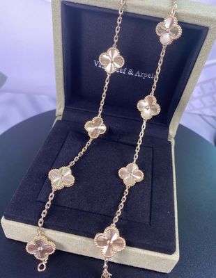 10 Motieven VCA 18k gouden halskettingen Van Cleef & Arpels Vintage Alhambra halskettingen