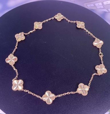10 Motieven VCA 18k gouden halskettingen Van Cleef & Arpels Vintage Alhambra halskettingen