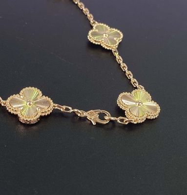 10 Motieven VCA 18k gouden halskettingen Van Cleef & Arpels Vintage Alhambra halskettingen