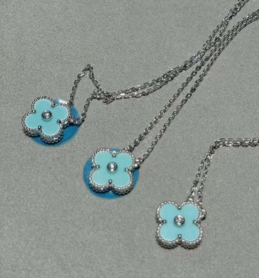 VCA 2022 Año Nuevo Navidad Collar de oro puro 18K con diamantes Joyería de marca Tienda de descuentos