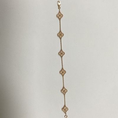 15cm - 20cm 18k gouden armbanden 18k rozen goud 6 motief zoete Alhambra armband
