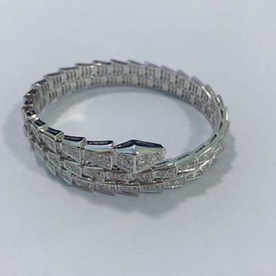 Diamanten 5,02 karaat 18k gouden armbanden Bvlgari Serpenti Viper S-grootte Double layer wrap armband