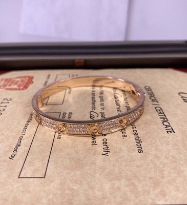 Liefde Mens 18k Gouden Juwelen Armband Met Diamant geplaveide 18k Gouden Juwelen Fabrikant