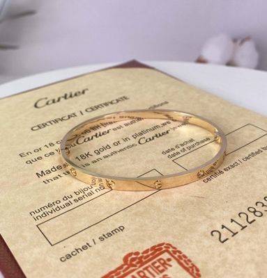 Kleine 3,65mm 18k gouden armbanden maat 17 Cartier 18k gouden link armband