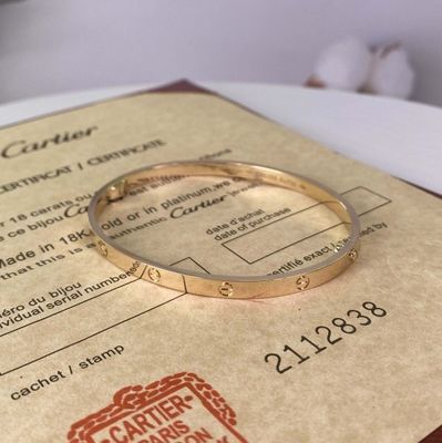 Kleine 3,65mm 18k gouden armbanden maat 17 Cartier 18k gouden link armband