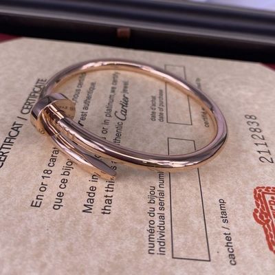 Middelgrote 3mm 18k Rose Gold Armband Armband Cartier Juste Un Clou Armband