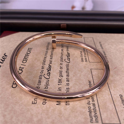 Middelgrote 3mm 18k Rose Gold Armband Armband Cartier Juste Un Clou Armband