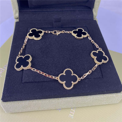 Van Cleef Arpels 18k gouden armbanden gele goud 18k touw armband 5 motieven Qatar sieraden