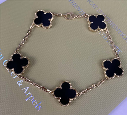 Van Cleef Arpels 18k gouden armbanden gele goud 18k touw armband 5 motieven Qatar sieraden