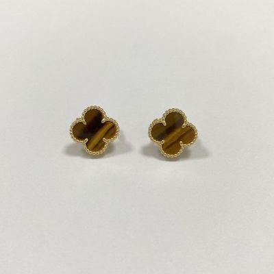 Van Cleef Arpels 15mm 18k gouden oorbellen Vintage Alhambra Tigers Oogstok oorbellen
