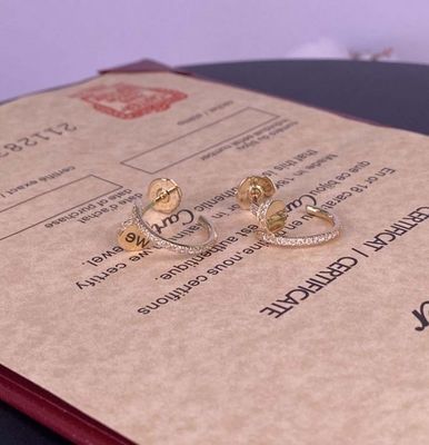 Cartier Pure 18k Earrings Earrings Earrings Earrings Earrings Dengan Berlian 0,51 Karat