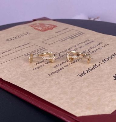 Cartier Pure 18k Earrings Earrings Earrings Earrings Earrings Dengan Berlian 0,51 Karat
