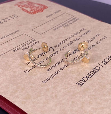 Cartier Pure 18k Earrings Earrings Earrings Earrings Earrings Dengan Berlian 0,51 Karat