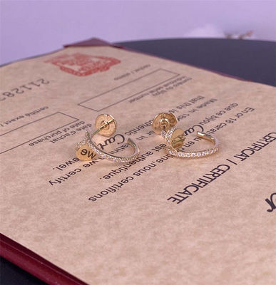 Cartier Pure 18k Earrings Earrings Earrings Earrings Earrings Dengan Berlian 0,51 Karat