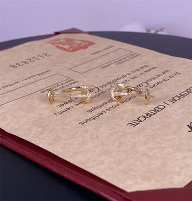 Cartier Pure 18k Earrings Earrings Earrings Earrings Earrings Dengan Berlian 0,51 Karat