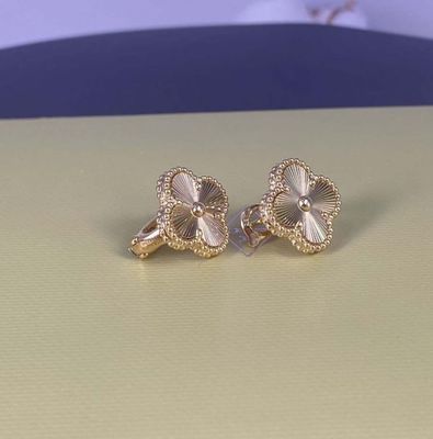 Pure Clip Back 18k gouden oorbellen Afneembare 18k geel goud diamant hoop oorbellen