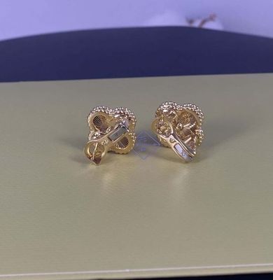 Pure Clip Back 18k gouden oorbellen Afneembare 18k geel goud diamant hoop oorbellen