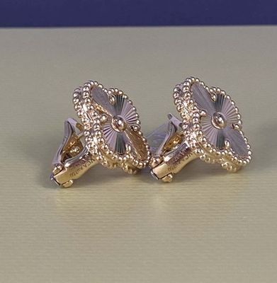 Pure Clip Back 18k gouden oorbellen Afneembare 18k geel goud diamant hoop oorbellen
