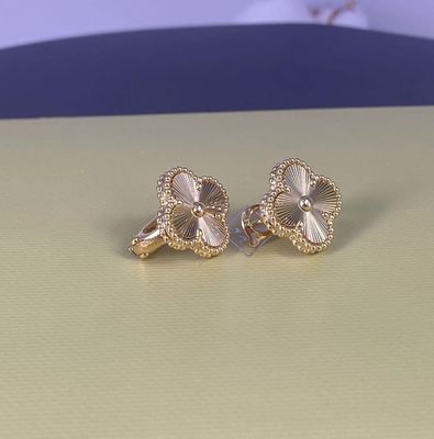 Pure Clip Back 18k gouden oorbellen Afneembare 18k geel goud diamant hoop oorbellen