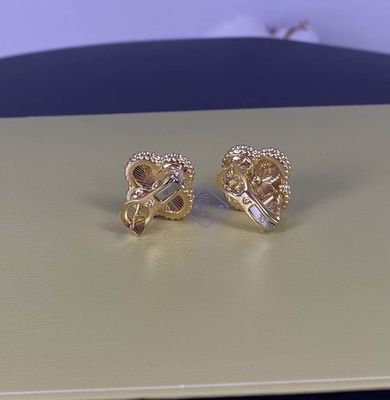 Pure Clip Back 18k gouden oorbellen Afneembare 18k geel goud diamant hoop oorbellen