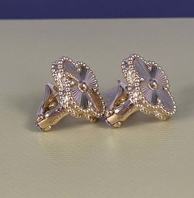 Pure Clip Back 18k gouden oorbellen Afneembare 18k geel goud diamant hoop oorbellen