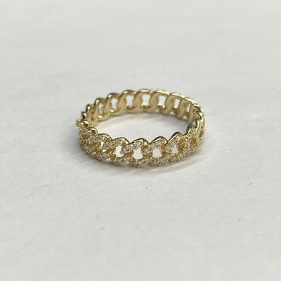 Afmeting 56# 4.5mm Op maat 18k gouden ringen Cubaanse diamanten ring 14k puur goud