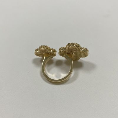Magic Alhambra 18k goud paar ringen 2 stenen malachiet goud vinger ring gele goud
