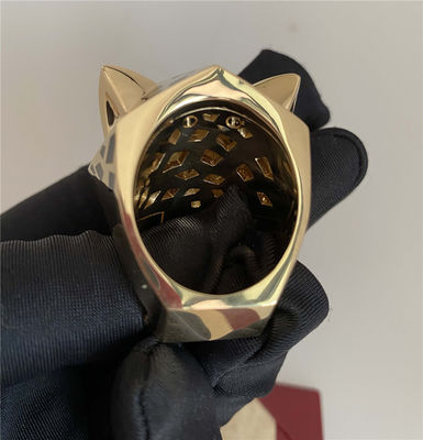 De Cartier Pure 18k Gold Rings Lacquer Peridots Onyx 18k Gold Band Vrouwen