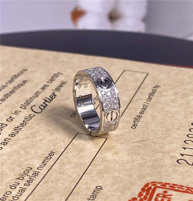 6.5mm الماس زرد حلقه طلایی سفید اندازه 52 18k الماس طلایی زرد حلقه عروسی