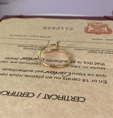 Cartier Juste Un Clou Pure Yellow 18k Gold Rings Kleine 18k Yellow Gold trouwring
