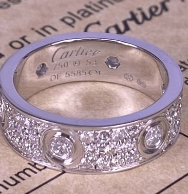 Liefde 18k Pure Gold Verlovingsring 6.5mm 18k Gold Diamond Ring Mensen