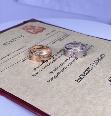Couple Love Pure 18k Gold Rings 18 Ct Gold Ring Kleine Vinger Ring Voor Dames