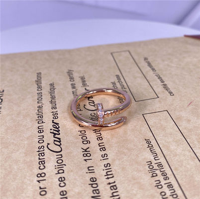 Huwelijk 2,65mm 18k gouden ringen 0,13 karaat gele diamant infinity ring