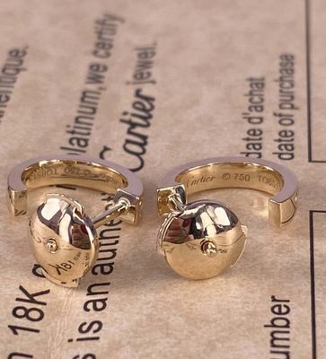 10mm Love 18k Gouden oorbellen Solid 18k Gouden oorbellen Puur 18k Gouden oorbellen