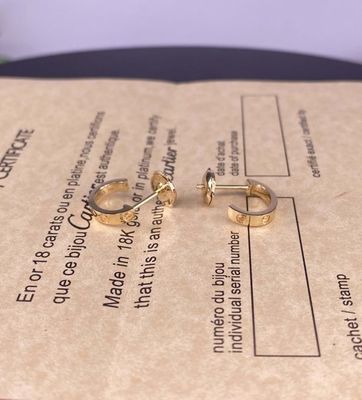 10mm Love 18k Gouden oorbellen Solid 18k Gouden oorbellen Puur 18k Gouden oorbellen