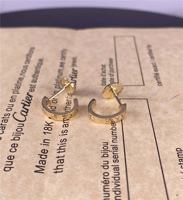 10mm Love 18k Gouden oorbellen Solid 18k Gouden oorbellen Puur 18k Gouden oorbellen