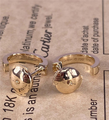 10mm Love 18k Gouden oorbellen Solid 18k Gouden oorbellen Puur 18k Gouden oorbellen