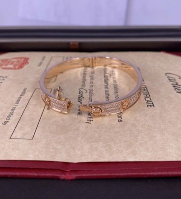 Liefde Mens 18k Gouden Juwelen Armband Met Diamant geplaveide 18k Gouden Juwelen Fabrikant