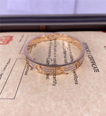 Liefde Mens 18k Gouden Juwelen Armband Met Diamant geplaveide 18k Gouden Juwelen Fabrikant