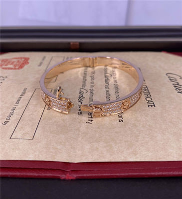 Liefde Mens 18k Gouden Juwelen Armband Met Diamant geplaveide 18k Gouden Juwelen Fabrikant