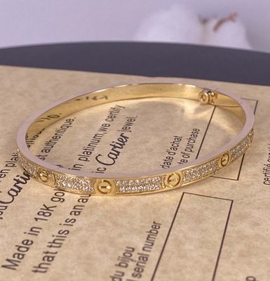 0.95 karaat Puur 18k Armband Goud Armband Vrouwen Klein Model Cartier Liefde Armband Armband