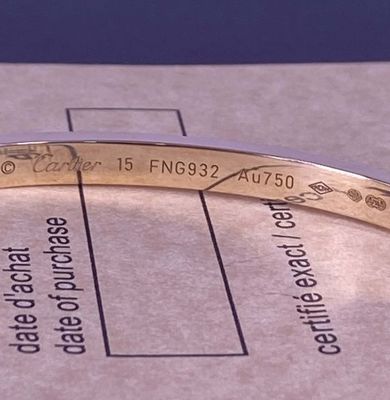 0.95 karaat Puur 18k Armband Goud Armband Vrouwen Klein Model Cartier Liefde Armband Armband
