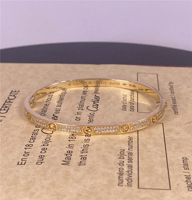 0.95 karaat Puur 18k Armband Goud Armband Vrouwen Klein Model Cartier Liefde Armband Armband