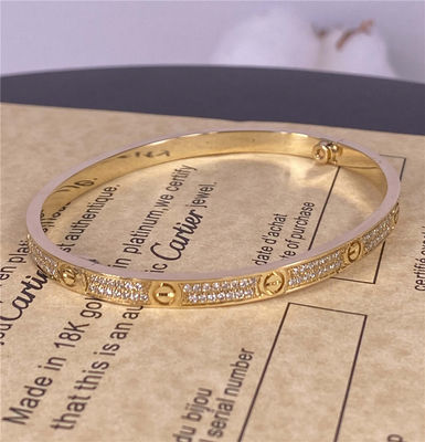 0.95 karaat Puur 18k Armband Goud Armband Vrouwen Klein Model Cartier Liefde Armband Armband